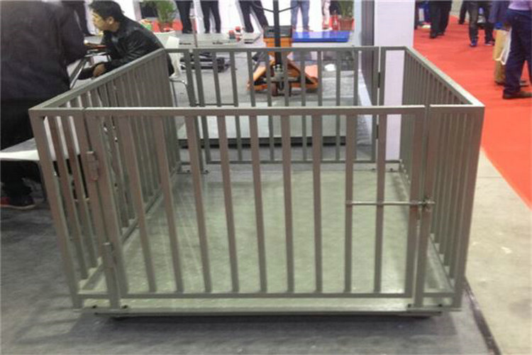 北京2x3米带围栏称动物2吨电子地磅称安装图